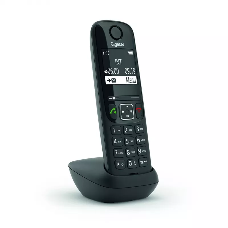Bezvadu telefonu klausule Gigaset AS690HX, DECT/Analog, Melna