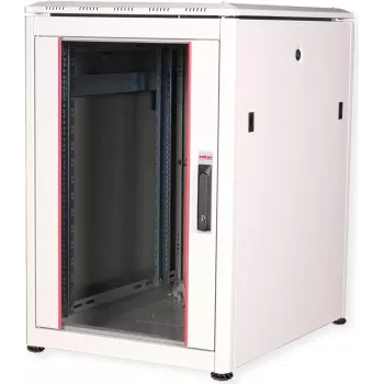 ROLINE Pro tīkla skapis ar stikla durvīm, 600 x 800 mm, 16U, 19 inch, pelēks RAL 7035 (26.21.0048)