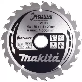 Makita E-12120 EFFICUT zāģa asmens 136x20x25Z