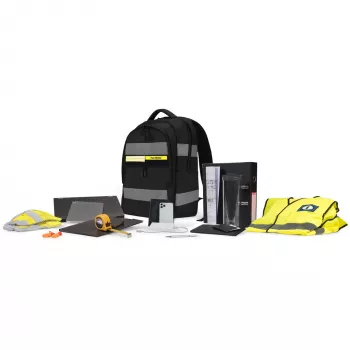 DICOTA Hi-Vis V2 mugursoma melna 320x220x455mm PET TPU