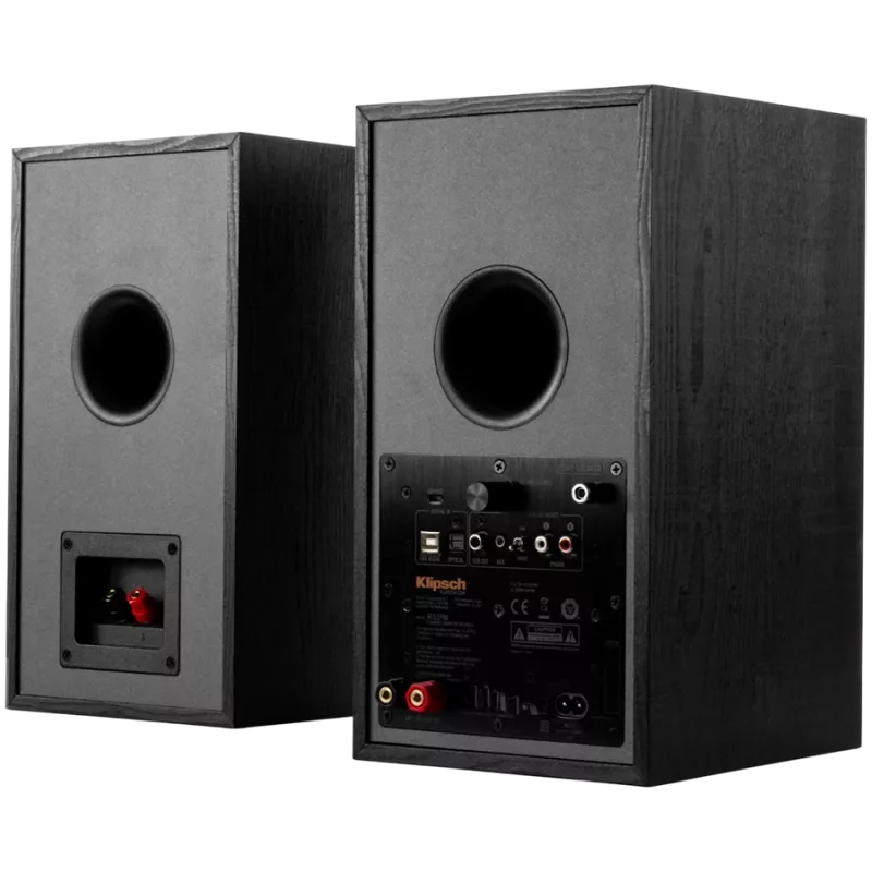 Aktīvā grāmatplaukta skaļruņu sistēma KLIPSCH R-51PM — Vadu un bezvadu, 120 W, Melns/Vara