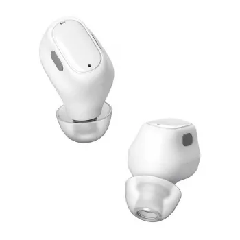 Bezvadu austiņas Baseau WM01 zvanīšanai un mūzikai, Bluetooth, USB-C uzlāde, 20–20000 Hz, 10 m, Balta