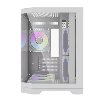 Darflash FT418 datora korpuss + 6 aRGB ventilatori (balts)
