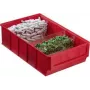 Uzglabāšanas kaste allit 456531, 185×300×81 mm, sarkana, plastmasas detaļu organizators
