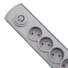 Pārsprieguma aizsargs Qoltec 50272 Pelēks 5 AC Kontaktligzdas 230V 3m