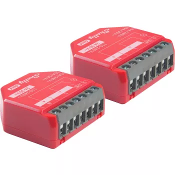 Shelly 1PM Gen4 2-Pack — 1 kanāla relejs ar enerģijas mērīšanu, 16A, iemontējams