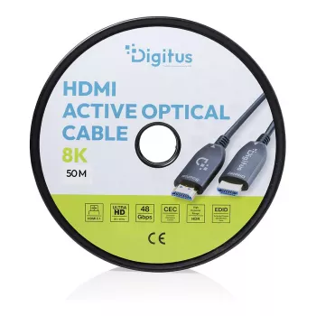 DIGITUS HDMI AOC hibrīda optiskās šķiedras kabelis UHD 8K 50 m