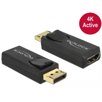 Adapteris DisplayPort uz HDMI, aktīvs, 4K, DeLOCK 65573