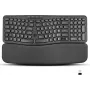 Perixx PERIBOARD-636 DE – Bezvadu ergonomiskā klaviatūra ar plaukstu balstu (vācu izkārtojums)