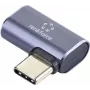 Renkforce USB4® Adapter [1x USB4® Spraudnis - 1x USB-C® Ligzda] 40 GBit/s 90° pa kreisi izliekts, Alumīnija Spraudnis (RF-5245272)