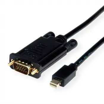 ROLINE 11.04.5978 Video kabeļa-pielāgotājs 3 m Mini DisplayPort VGA (D-Sub) Melns