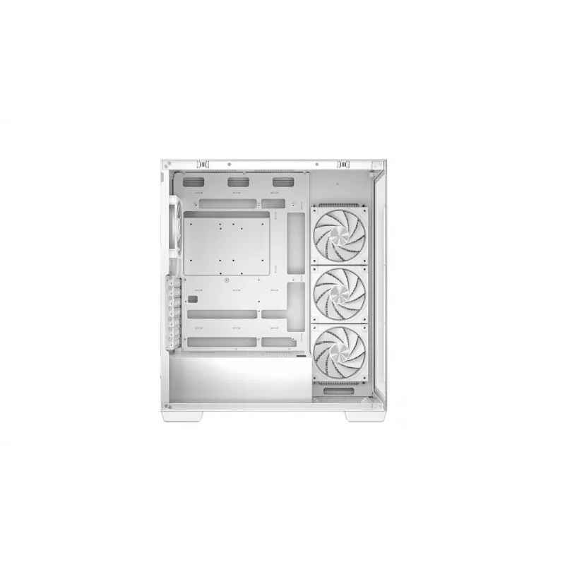 PC korpuss DeepCool CG580 4F V2 Midi Tower Balts — ATX, rūdīts stikls, 3x120mm sānu ventilatori, 360mm sānu radiatora atbalsts