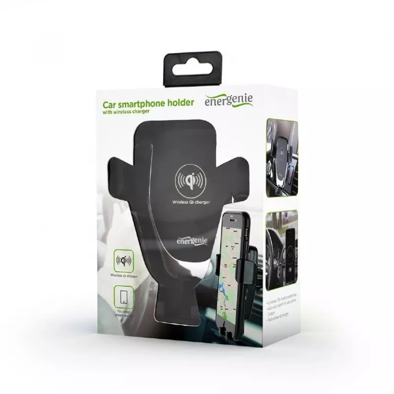 Turētājs automašīnai ar lādētāju QI 10W Gembird EG-TA-CHAV-QI10-01