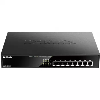 Nepārvaldāms slēdzis D-Link DGS-1008MP 8 portu Gigabit PoE+ slēdzis