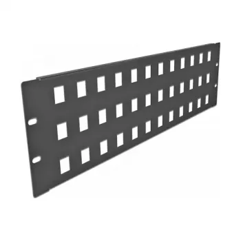 DeLOCK 19 inch Keystone Patch Panel 48 portu 3U melns