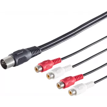 ShiverPeaks Diodenstecker 10231 5-pin uz 4 RCA kabeļa adapteris, 0,20 m