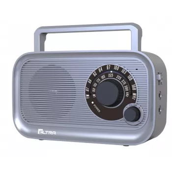 Portatīvais radio Eltra HANIA pelēks FM/AM, kompakts dizains, bateriju darbība