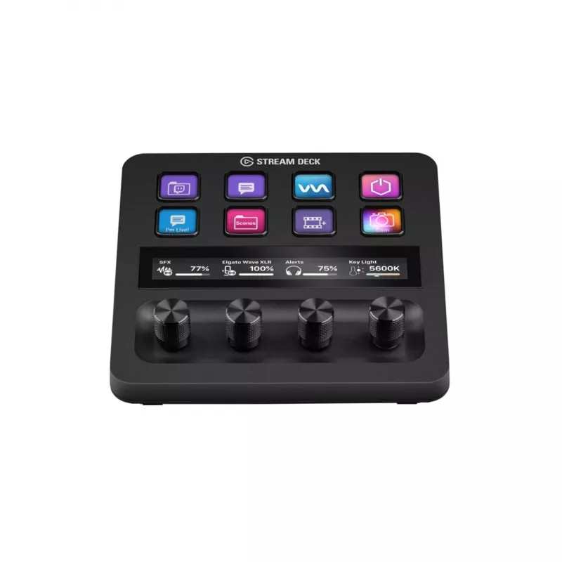 Elgato Stream Deck + BEARBEITUNG Melns 8 pogas