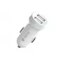 Auto lādētājs Devia Smart Series Lightning 5V 3.1A Divi USB Baltā krāsā