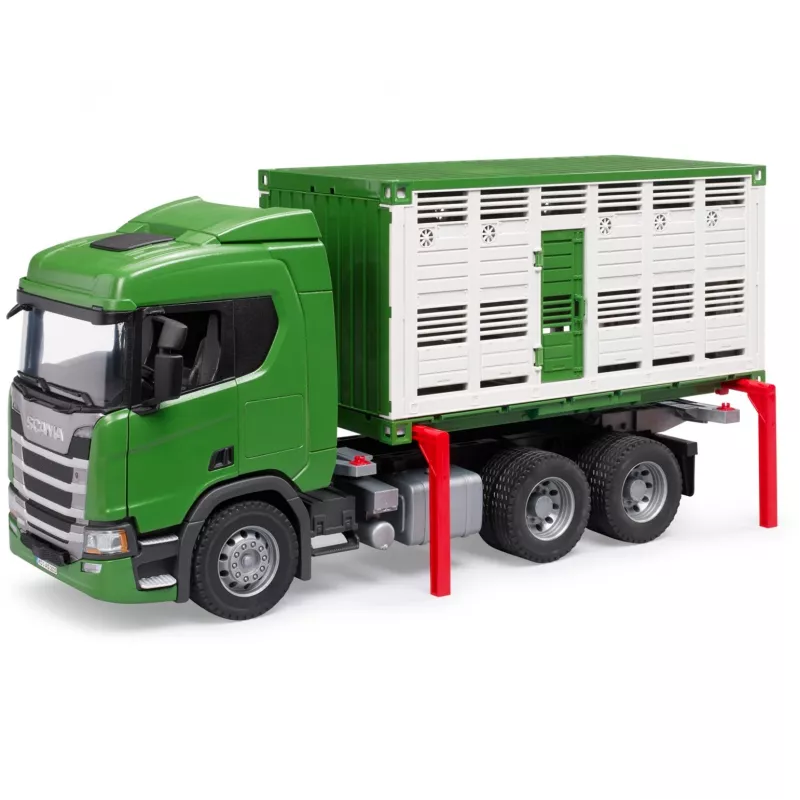 BRUDER Scania Super 560R kravas auto ar liellopu piekabi