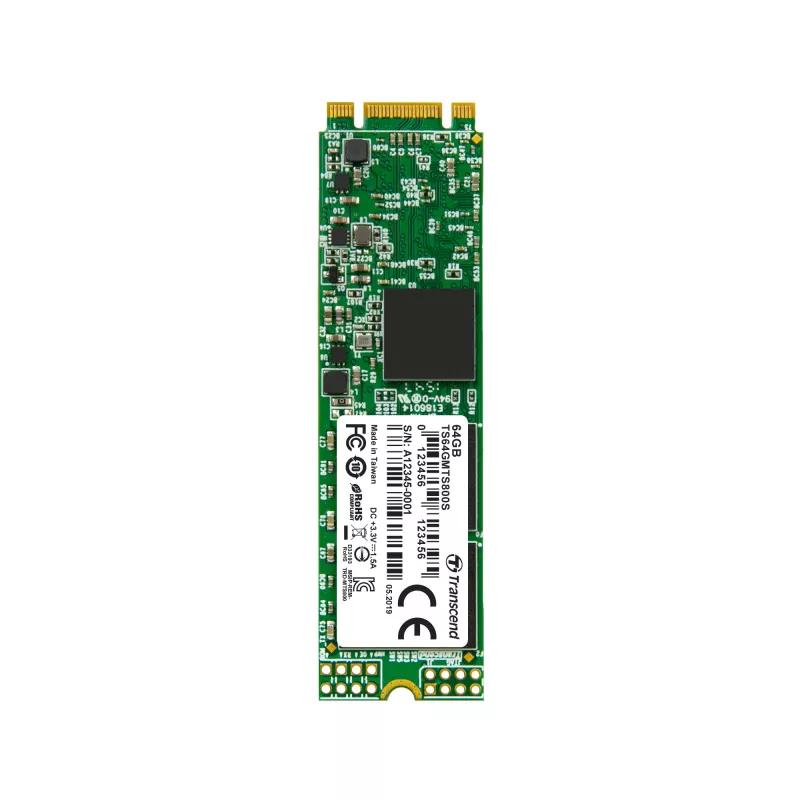 Transcend 64GB M.2 SATA III 6Gbit/s SSD disks TS64GMTS800S