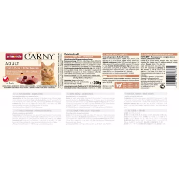 ANIMONDA Carny Adult Chicken, turkey and duck hearts - slapjā kaķu barība - 200g