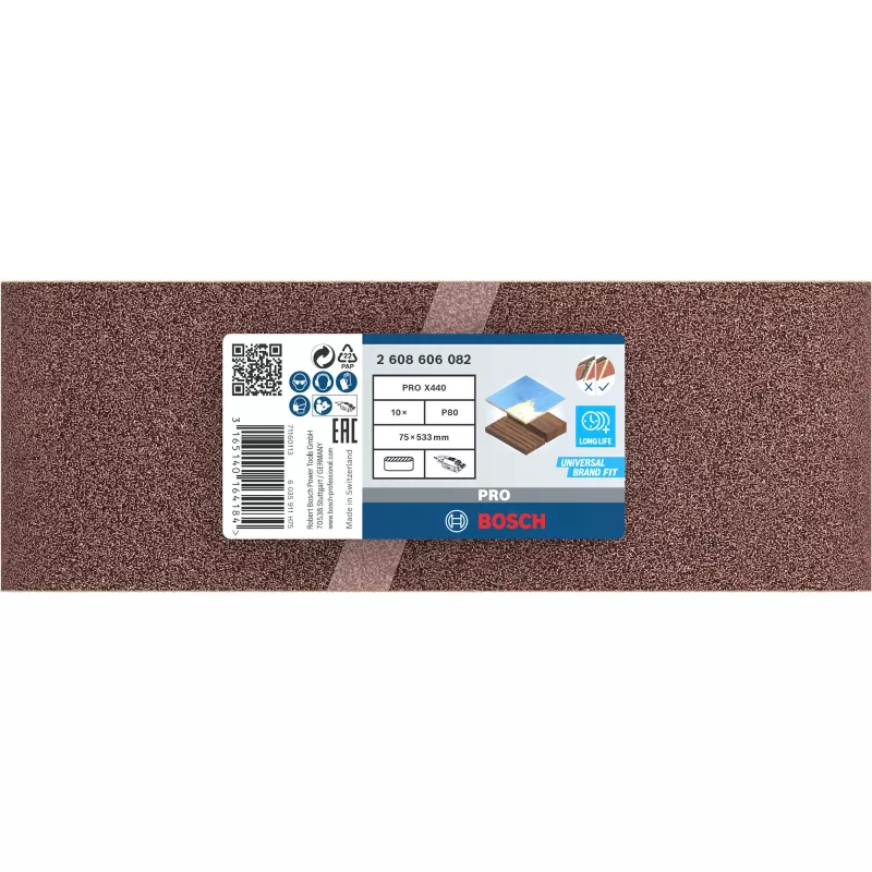 Slīpēšanas diski Bosch X440 Best for Wood and Paint, 10 gab.