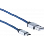 USB kabelis ShiverPeaks BS14-50030 2m USB A USB C zils