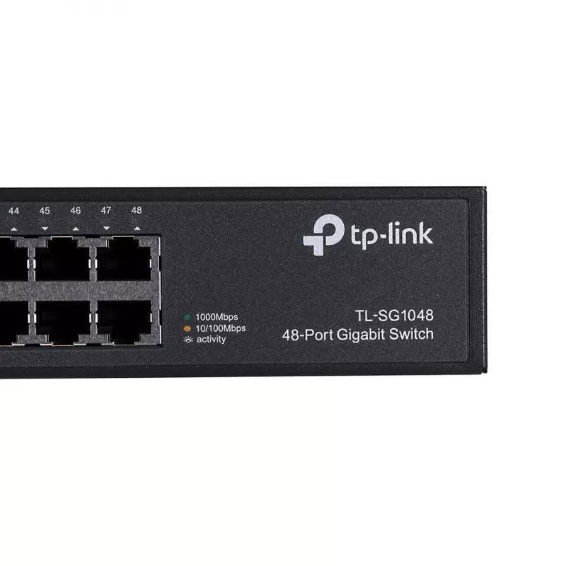 TP-Link TL-SG1048 Nenodrošināts Gigabitu Ethernet (10/100/1000) 1U Melns