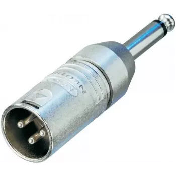 Neutrik NA2MP - Audio Adapteris XLR3 (Tēviņš) uz Mono Spraudni (Tēviņš)