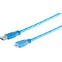 USB kabelis ShiverPeaks BS77190 0,5m USB 3.2 Gen 1 Micro-USB B Zils