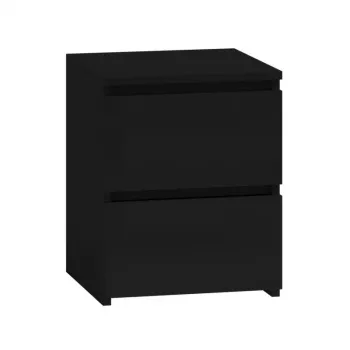Naktsgaldiņš Topeshop M2 CZERŅ, 2 atvilktnes, melns, 300×300×400 mm