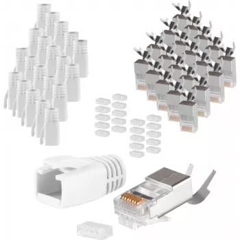 RJ-45 savienotājs ShiverPeaks 72067-20W Balts (20 gab.)