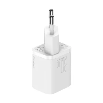 Baseus CCSUP-J02 Mobilās ierīces lādētājs universāls balts AC ātrā uzlāde