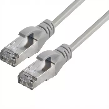 Patch kabelis RJ45, CAT6A 500MHz, 1,0m, Pelēks, S-STP(S/FTP), TPE/LSZH (Ultraflex), AWG26, ar Cat.7 izejas kabeli, Synergy 21 (S217603)