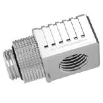 Barrow 90° Adapteris G1/4 IE uz G1/4 IE, modelis FBFTWT90-V2 S, sudraba, rotējošs savienotājs šķidruma dzesēšanai