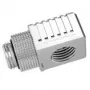 Barrow 90° Adapteris G1/4 IE uz G1/4 IE, modelis FBFTWT90-V2 S, sudraba, rotējošs savienotājs šķidruma dzesēšanai