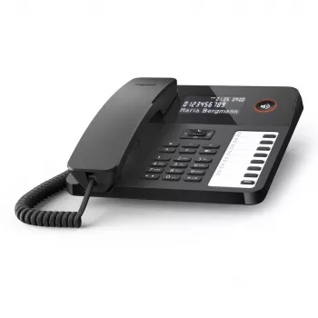 Gigaset DESK 600 analogais telefons ar zvanītāja ID melns