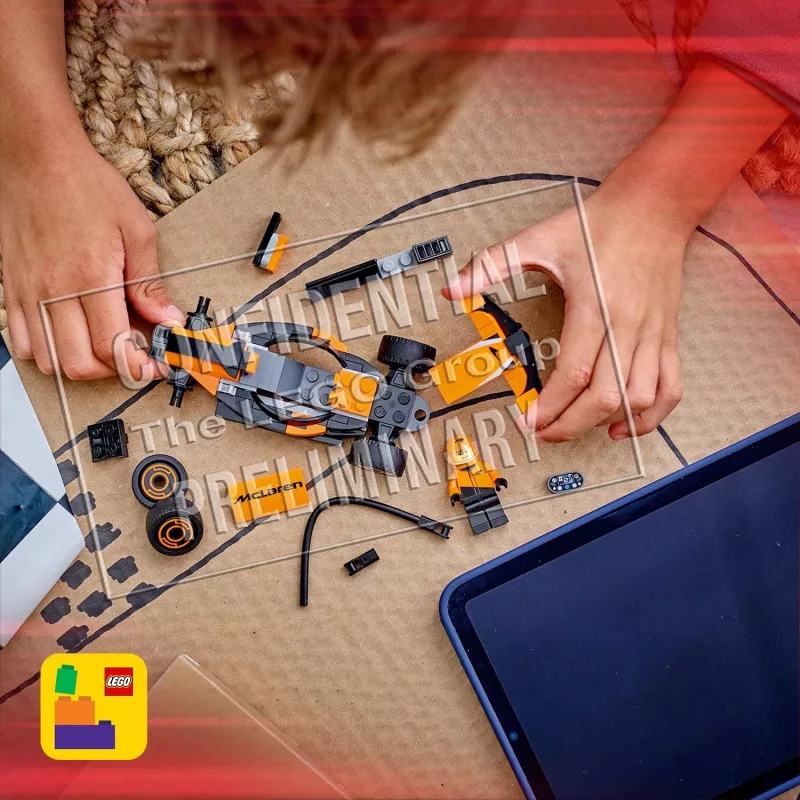 LEGO City F1 Racer McLaren Sacensību Auto 60442 — būvēšanas komplekts, 86 detaļas, 1 minifigūra, vecumam 6+