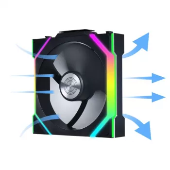 Lian Li UNI FAN SL Wireless 120 mm Melns 28,5 dB 64.05 cfm