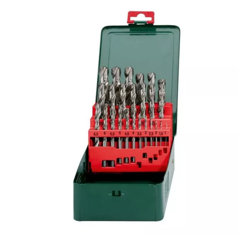 Metabo HSS spirālurbji metālam, 25 gabalu komplekts, 1-13 mm, DIN 338 (627154000)
