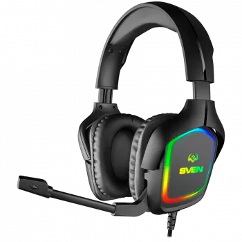 SVEN AP-U750MV Gaming austiņas ar mikrofonu, melnas (USB, RGB)