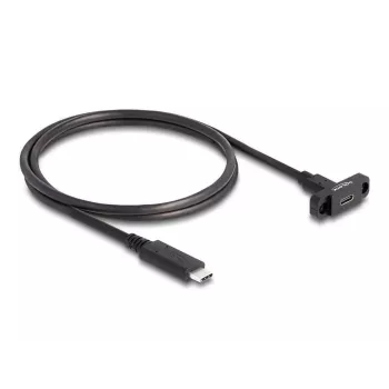 DeLOCK SuperSpeed USB 10 Gbps kabelis USB Type-C vīrietis uz sievieti 1 m melns