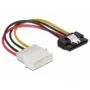 SATA HDD kabelis DeLOCK 60120 4pin vīrišķais ar metāla fiksatoru taisns 0.12m