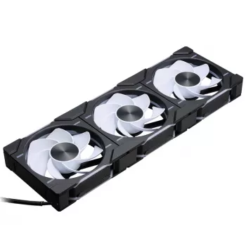 PHANTEKS D30-120 120mm ARGB korpusa ventilatori, melns, 3 komplektā