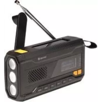 Denver SCD-2033 DAB+/FM radio ar saules un rokas uzlādi, ar akumulatoru, melns
