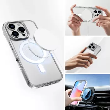 Komplekts iPhone 16 Pro Max: 30W USB-C lādētājs, 9H stikls, MagSafe caurspīdīgs maciņš 4smarts 541178