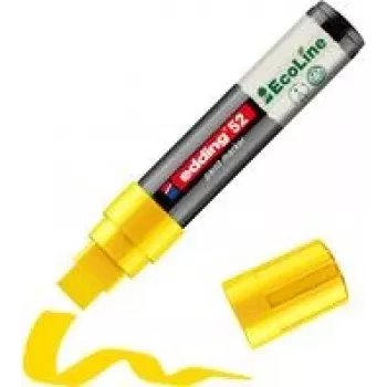 Marķieris Edding 52 EcoLine Dzeltens 4.0–15.0 mm — pildspalvveida pastāvīgais marķieris, uzpildāms