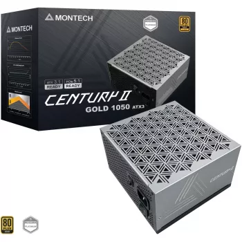 Barošanas bloks MONTECH CENTURY II 1050W ATX 3.1 80 PLUS Gold pilnībā modulārs