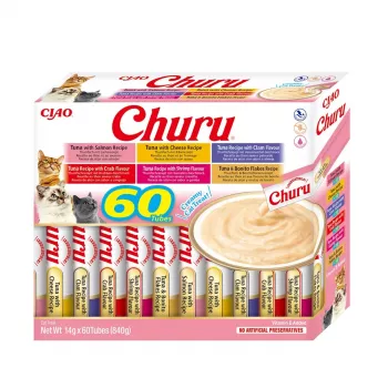 INABA Churu Variety box Tuna - kaķu gardumi - 60 x 14g